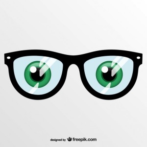 Glasses with eyes